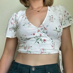 Lottie Moss Floral Crop Top Small